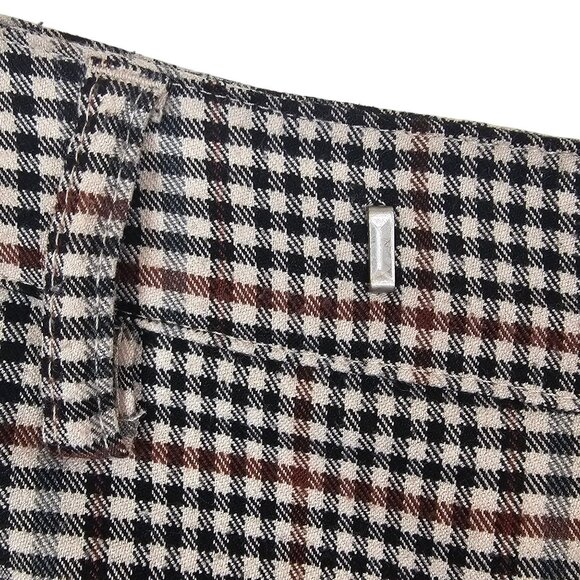 Womens Punk Casual Office Business Corpcore Fall Preppy Black/White Red Plaid 6 - Picture 8 of 13